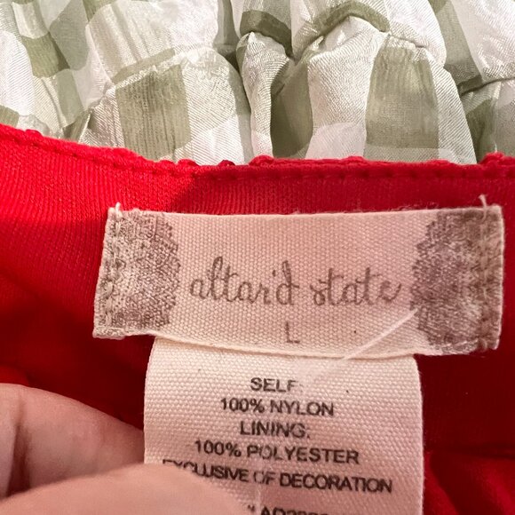 Altar'd State Red Eyelet Sundress with Tassle Straps Size L - Picture 8 of 8